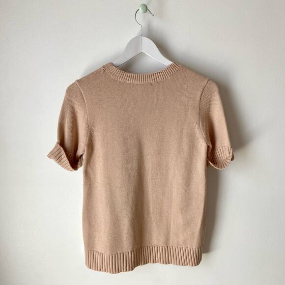 J. Crew Eyelet Short Sleeve Sweater/Top Size XS - Picture 2 of 5